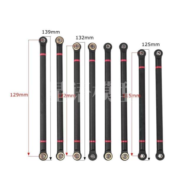 8PCS Aluminum Alloy Linkage Rod Set for 1/10 Axial SCX10 313mm Wheelbase RC Crawlers  GL05