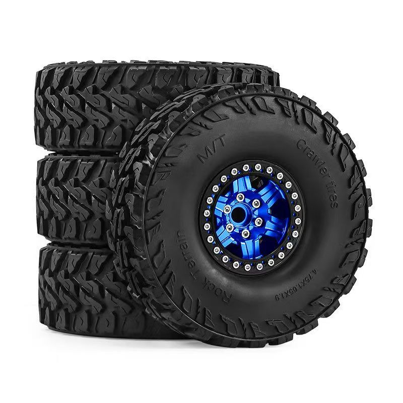 Gorilla RC 1.9" Beadlock Wheels & Tires Set for 1/10 RC Crawlers - Compatible with SCX10 III, TRX4, 90046, D90 (D388)  LT2