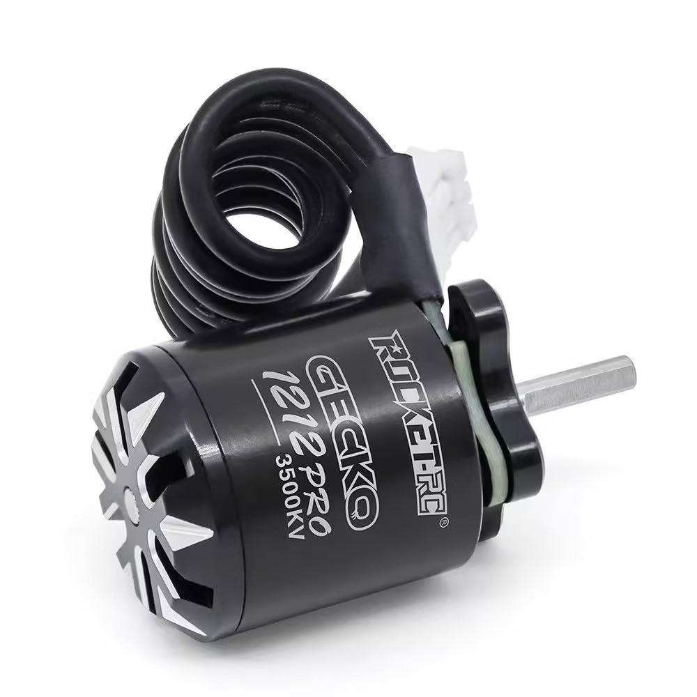 Rocket Gecko 1212 Pro Outrunner Brushless Motor + Mini24 Pro 25A FOC Sensorless ESC Combo | For 1/18 & 1/24 Mini RC Crawlers DJ010