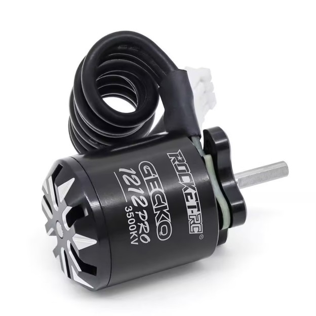 Rocket Gecko 1212 Pro Outrunner Brushless Motor + Mini24 Pro 25A FOC Sensorless ESC Combo | For 1/18 & 1/24 Mini RC Crawlers DJ010