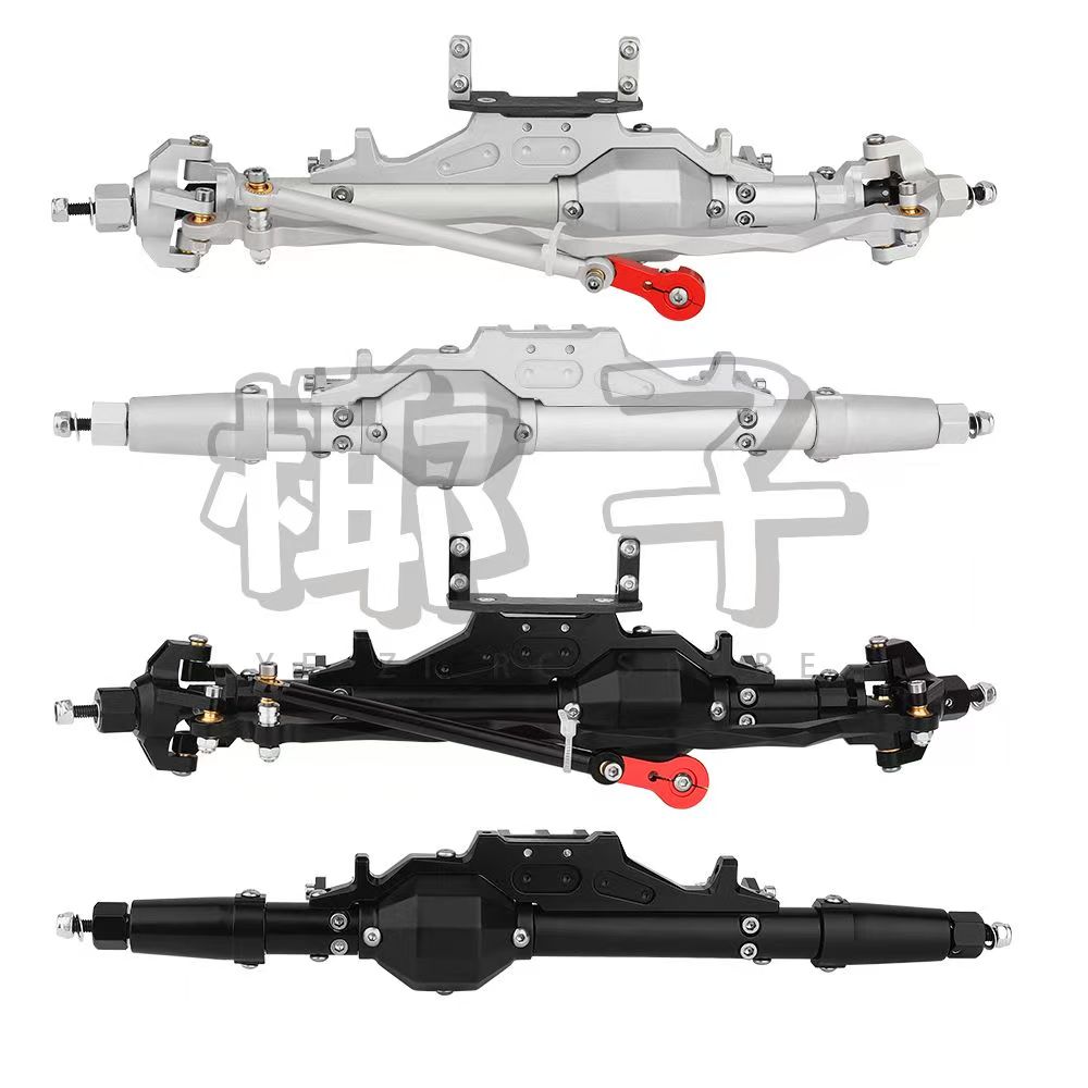 CNC Aluminum Front & Rear Axle Set for 1/10 Axial RR10 WRAITH RC Crawler  Q05