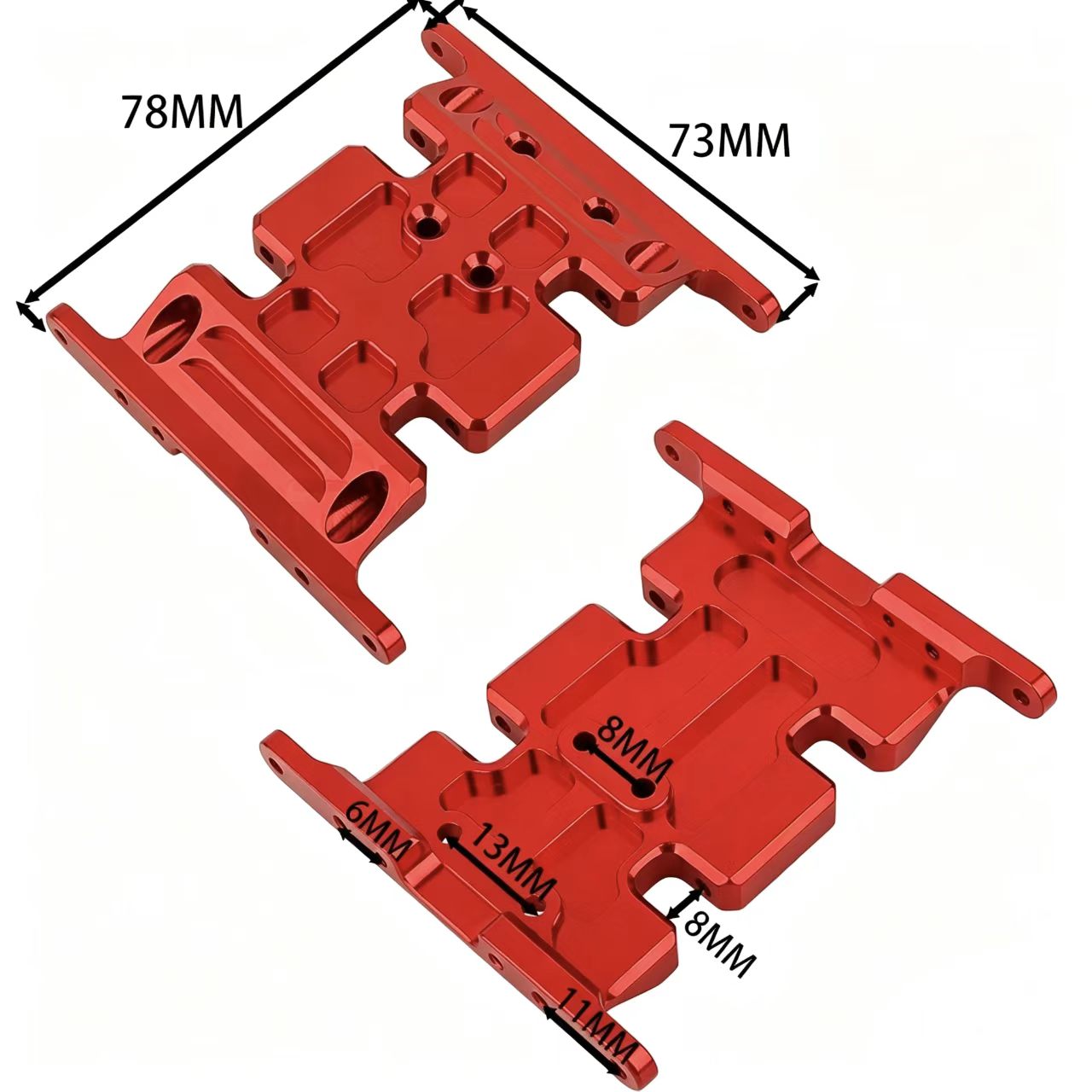 Metal Transmission Mount Base Plate for 1/10 RC Crawler SCX10 (Compatible with 90021/90022/90028)  DB01