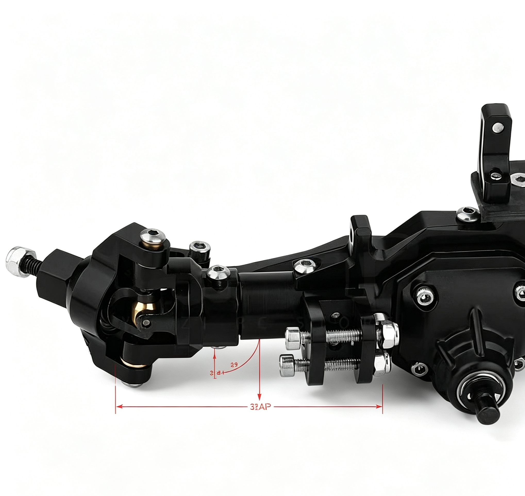 CNC Aluminum Front & Rear Axle Set for 1/10 Axial RR10 WRAITH RC Crawler  Q05