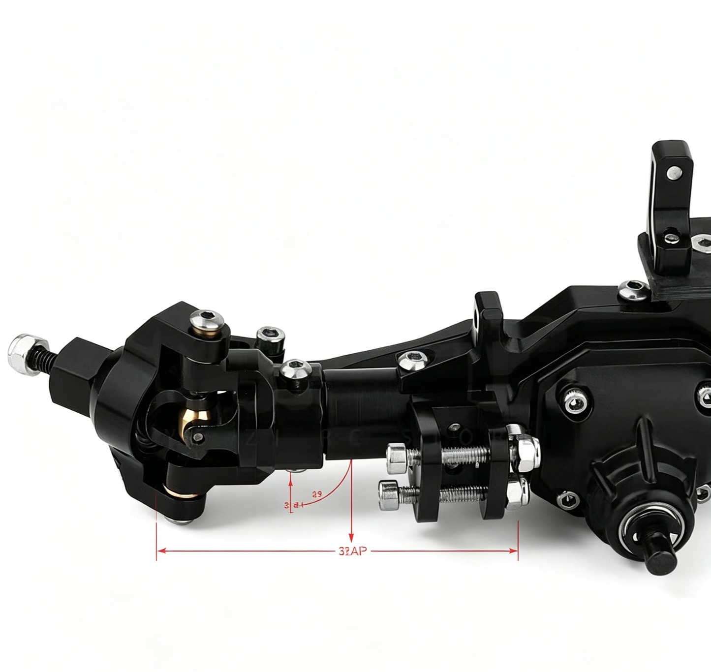 CNC Aluminum Front & Rear Axle Set for 1/10 Axial RR10 WRAITH RC Crawler  Q05