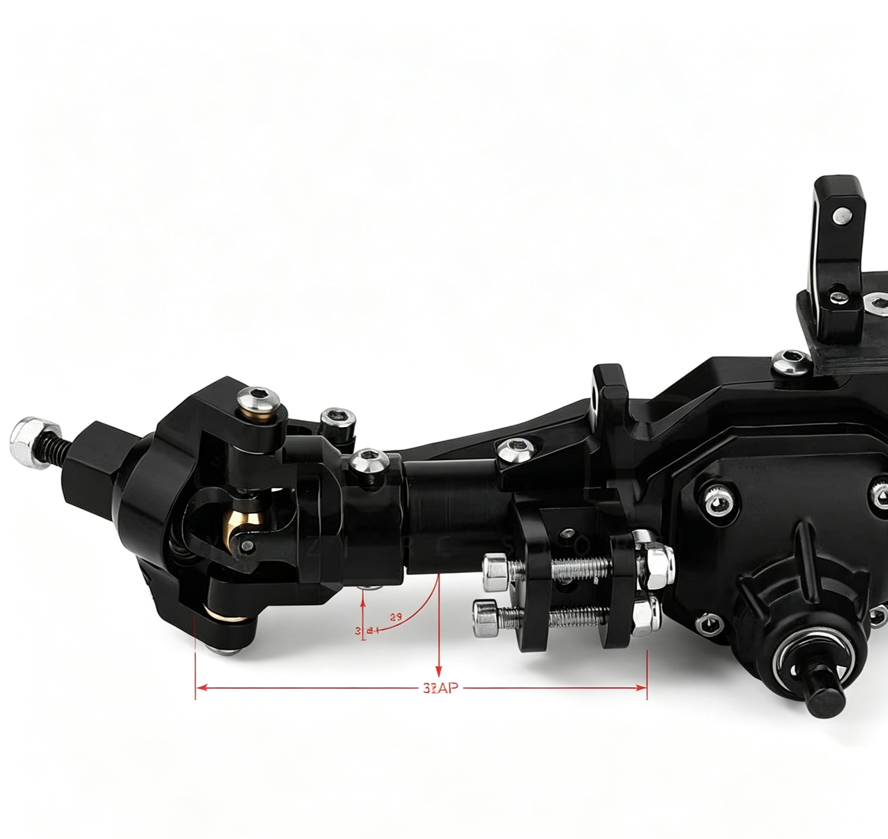 CNC Aluminum Front & Rear Axle Set for 1/10 Axial RR10 WRAITH RC Crawler  Q05