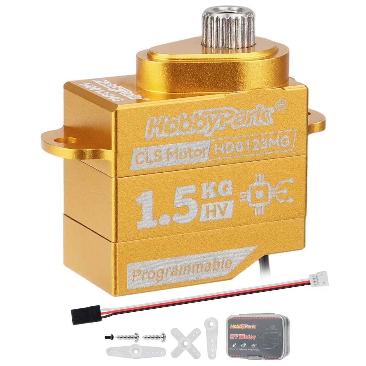 HobbyPark HD0123MG Micro All-Metal Coreless Servo 1.5-2.5kg HV Programmable Digital Servo for MINI Z Q Drift Car / 1/28 RC Car  DJ12