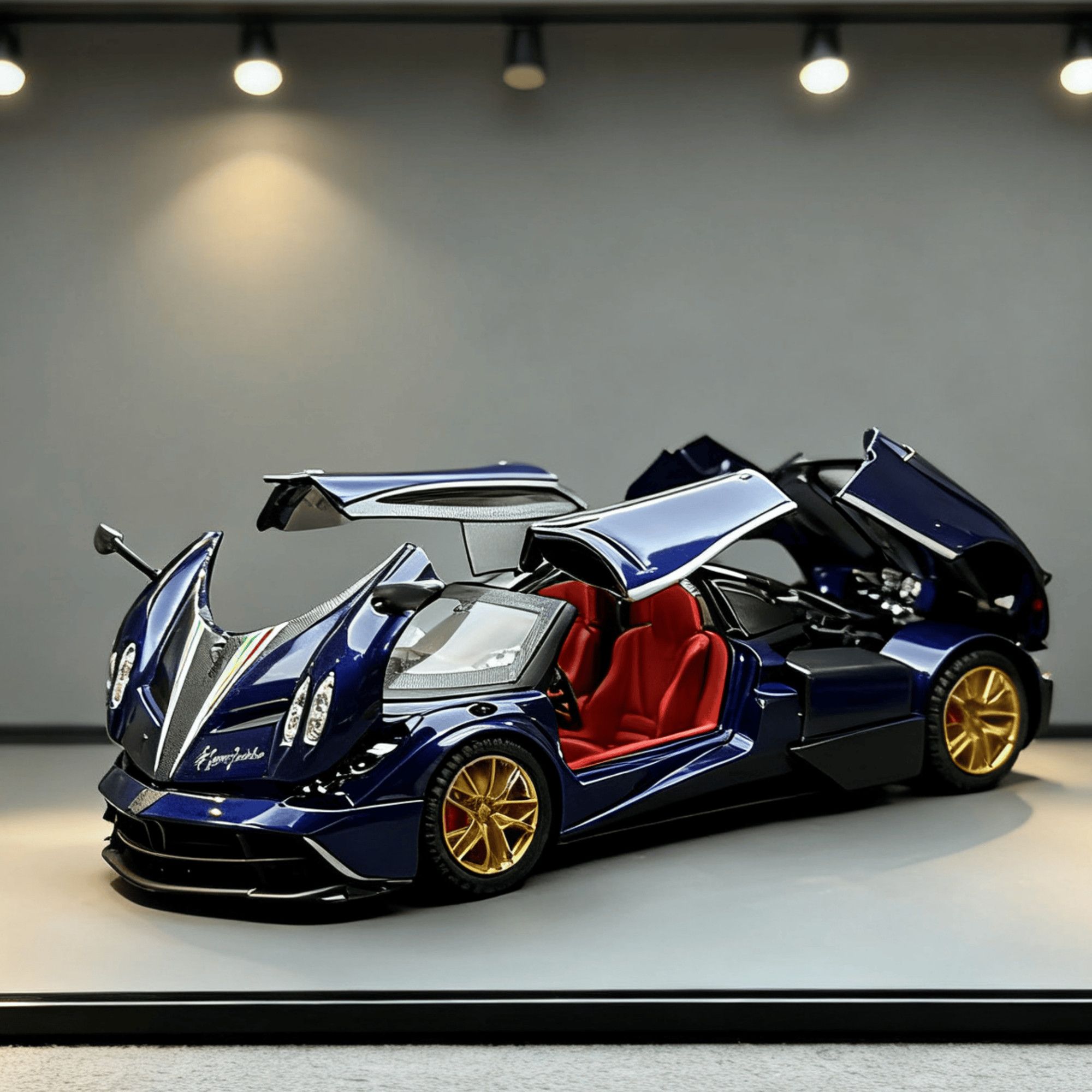 1/24 Pagani Huayra Dragon Alloy Sports Car Model, Pull Back Simulation Supercar Ornament, Collectible Toy Car for Boys  ZM7