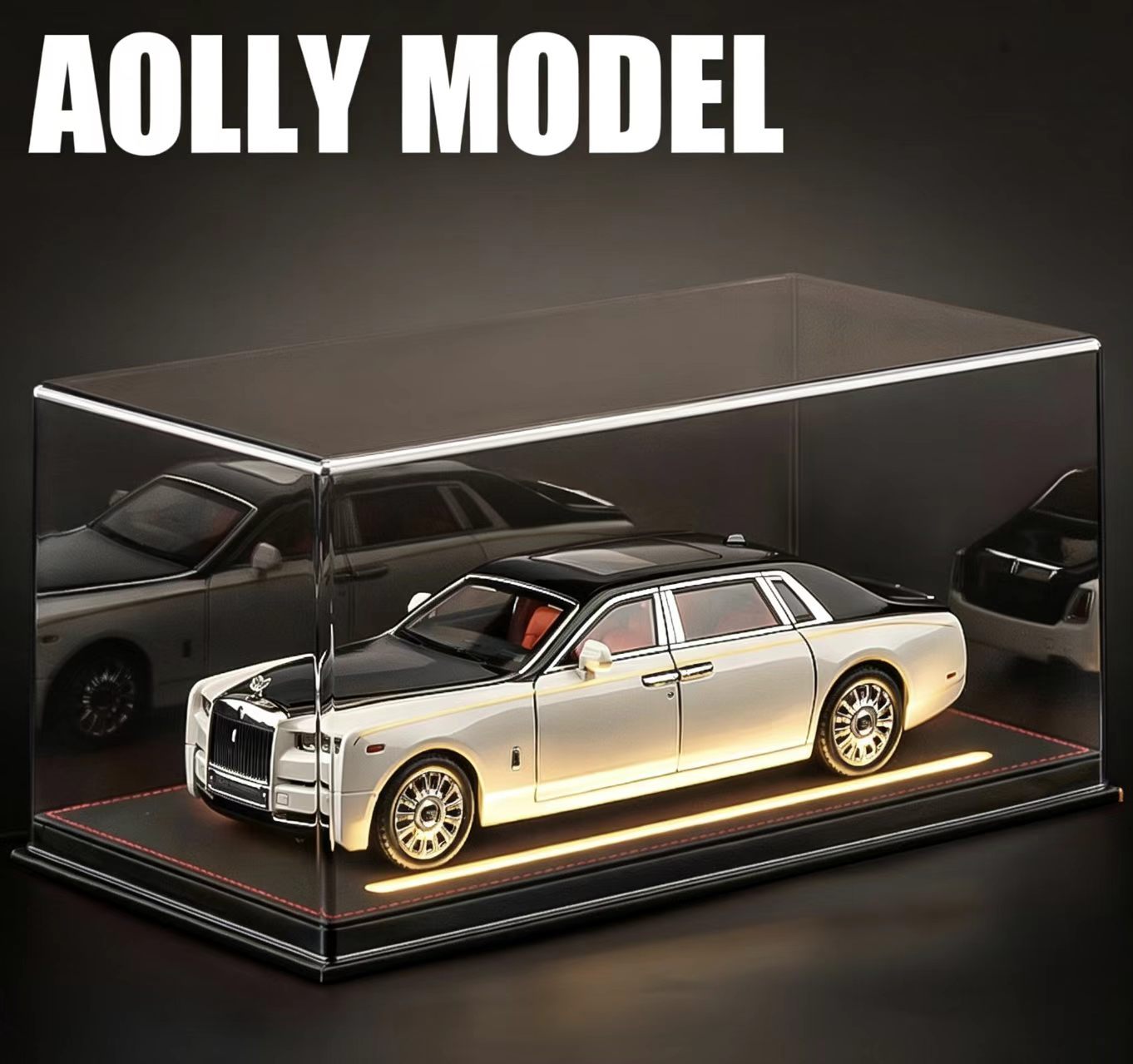 1:18 Rolls-Royce Phantom Alloy Car Model, Light & Sound, Pull-Back, Openable Doors, Collectible Display, Boys' Gift  ZM2