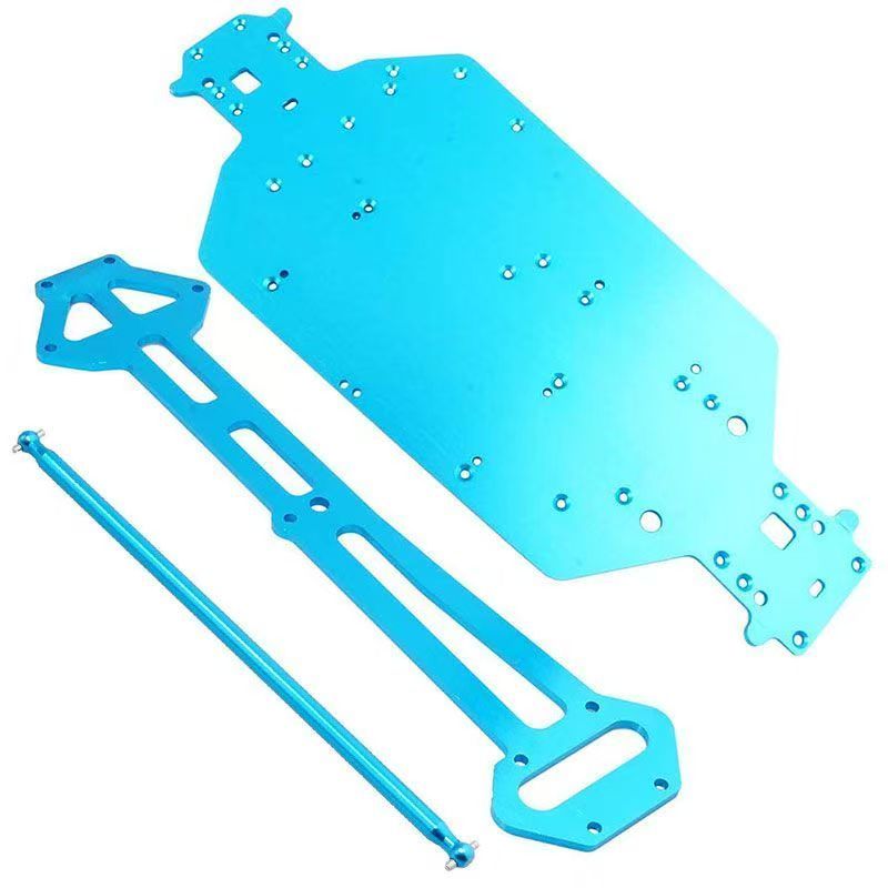 Aluminum Upgrade Kit for HSP 1/10 RC Car - Chassis 04001 + Upper Deck 04002 + Drive Shaft 04003  BD08