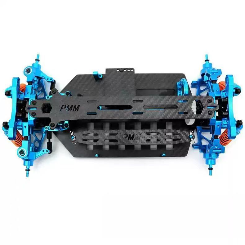 Upgraded Chassis Kit for TAMIYA TT02 1/10 RC On-Road Car | Full Carbon Fiber Chassis + Aluminum Alloy Parts DIY Frame DB12