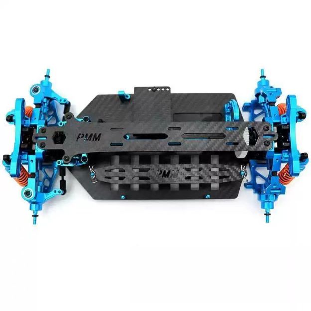 Upgraded Chassis Kit for TAMIYA TT02 1/10 RC On-Road Car | Full Carbon Fiber Chassis + Aluminum Alloy Parts DIY Frame DB12