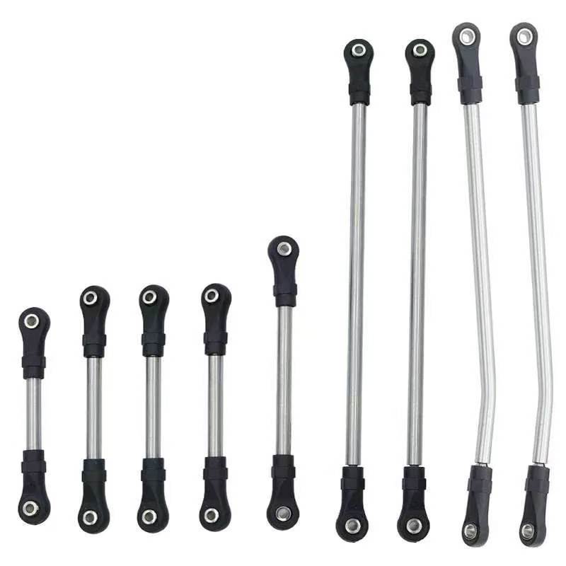 Stainless Steel Linkage Rod Upgrade Kit for 1/10 RC Crawlers, Fits Axial SCX10 II/III, TRX4, Capra 1.9 UTB  LG07