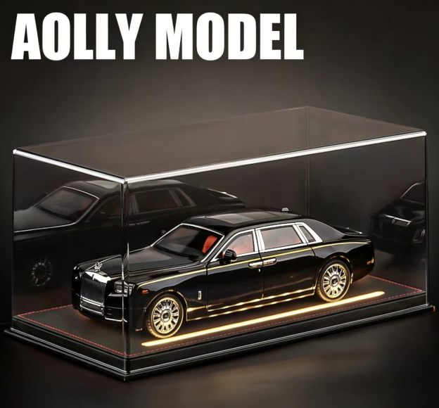 1:18 Rolls-Royce Phantom Alloy Car Model, Light & Sound, Pull-Back, Openable Doors, Collectible Display, Boys' Gift  ZM2