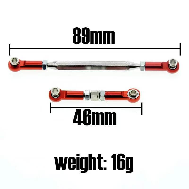 Adjustable Aluminum Alloy Servo Linkage Rod for RC Cars, M3 Ball Joint, DIY Upgrade Parts  LG08