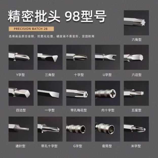  115 in 1 Precision Screwdriver Set, High Hardness Magnetic Specialty Bits, Complete Repair Tool Kit for Phone Laptop Electronic Disassembly  GJ1