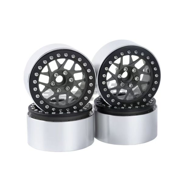 XIANGXI H8H 2.2" Aluminum Beadlock Wheels for 1/10 RC Crawlers - Compatible with SCX10, YK & More L3
