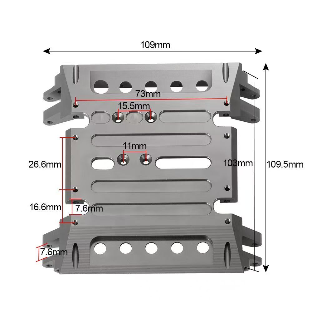  Metal Chassis Plate for Axial Wraith 1:10 Crawler | Upgrade 90018 Transmission Skid Plate | Durable RC Upgrade Part  DB11