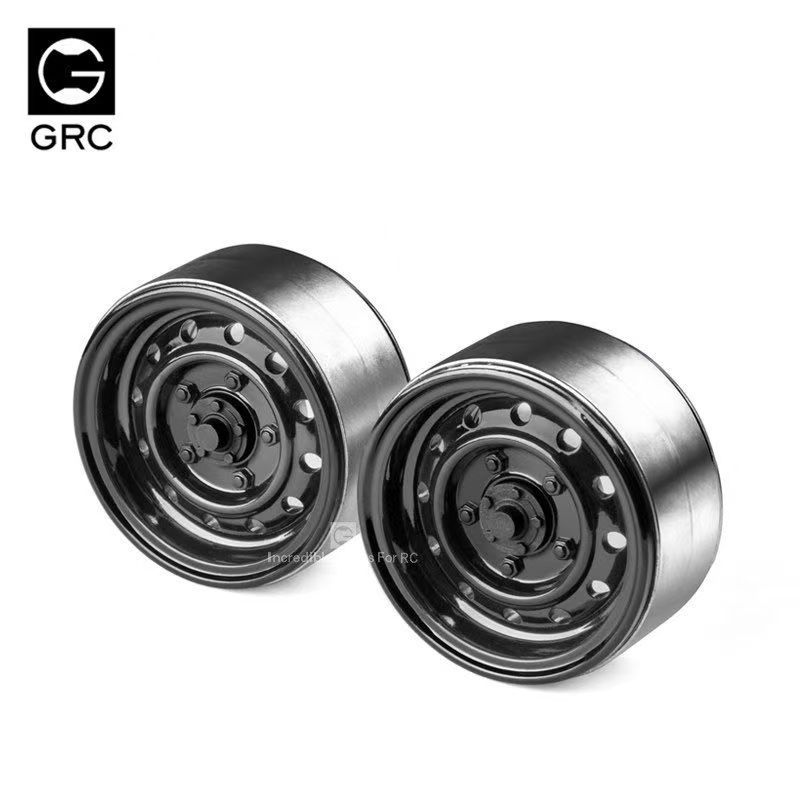 GRC 1.9" Metal Beadlock Wheels Gen3, Classic Retro Style for 1/10 RC Crawlers TRX4/SCX10/RC4WD  L01
