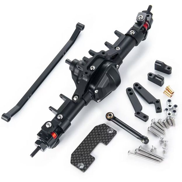 1/10 RC Crawler Metal Front/Middle/Rear Axle Set, 6x6 Conversion Upgrade for SCX10  Q8