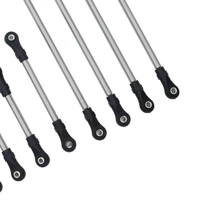 Stainless Steel Linkage Rod Upgrade Kit for 1/10 RC Crawlers, Fits Axial SCX10 II/III, TRX4, Capra 1.9 UTB  LG07