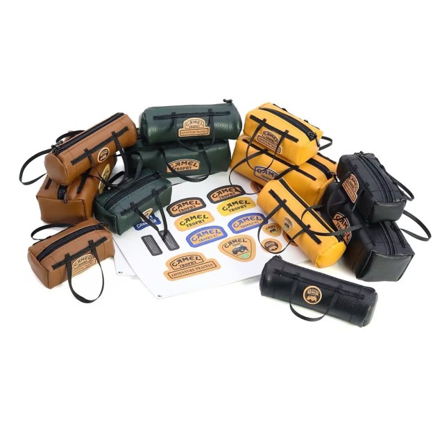 Camel Trophy Style Leather Luggage Bag Set for 1/10 RC Crawler XQJ-005