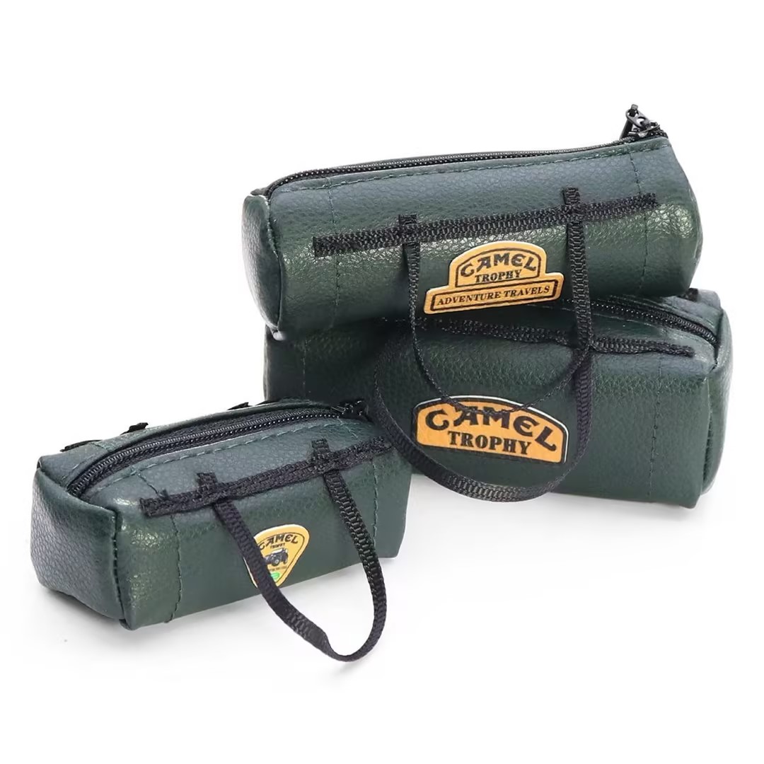 Camel Trophy Style Leather Luggage Bag Set for 1/10 RC Crawler XQJ-005