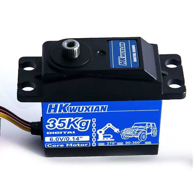 HKWUXIAN 35KG High Torque Digital Servo - Metal Gear, IPX4 Waterproof for RC Crawlers, Boats, Robots & Robot Arms   DJ1