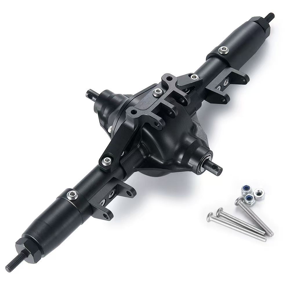 1/10 RC Crawler Metal Front/Middle/Rear Axle Set, 6x6 Conversion Upgrade for SCX10  Q8