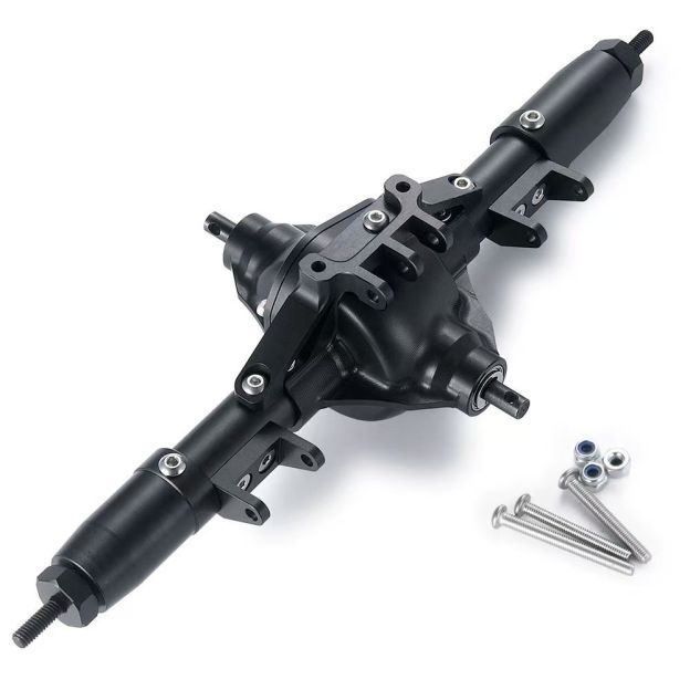 1/10 RC Crawler Metal Front/Middle/Rear Axle Set, 6x6 Conversion Upgrade for SCX10  Q8