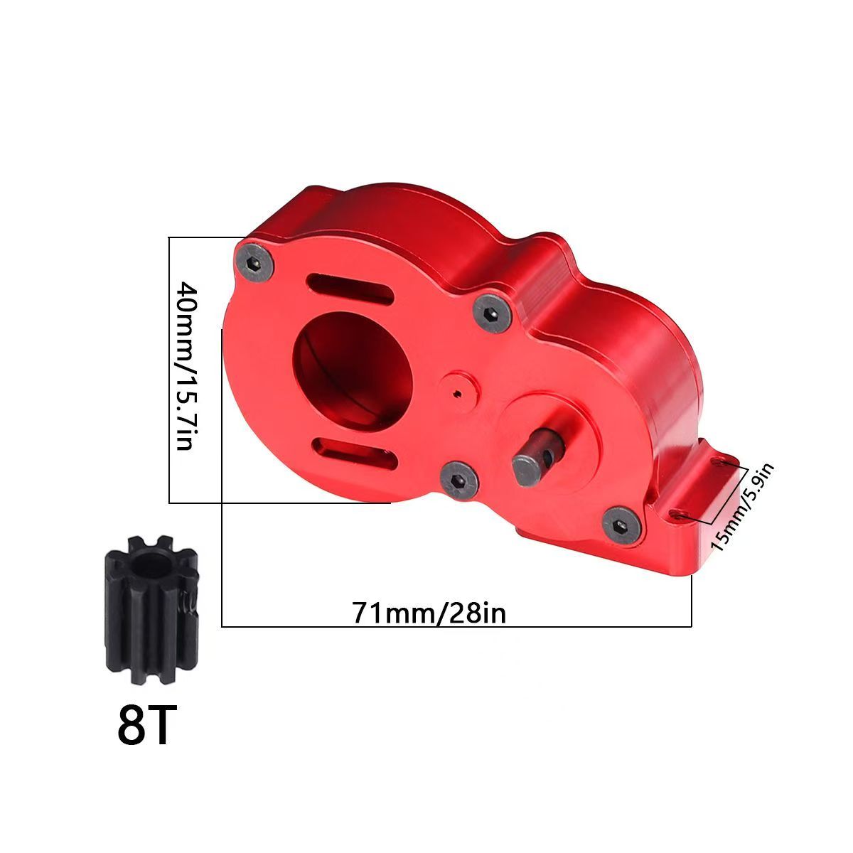 Full Metal Transmission Gearbox for 1/10 Axial SCX10 II III 90046 LCG RC Crawler Upgrade  BX4