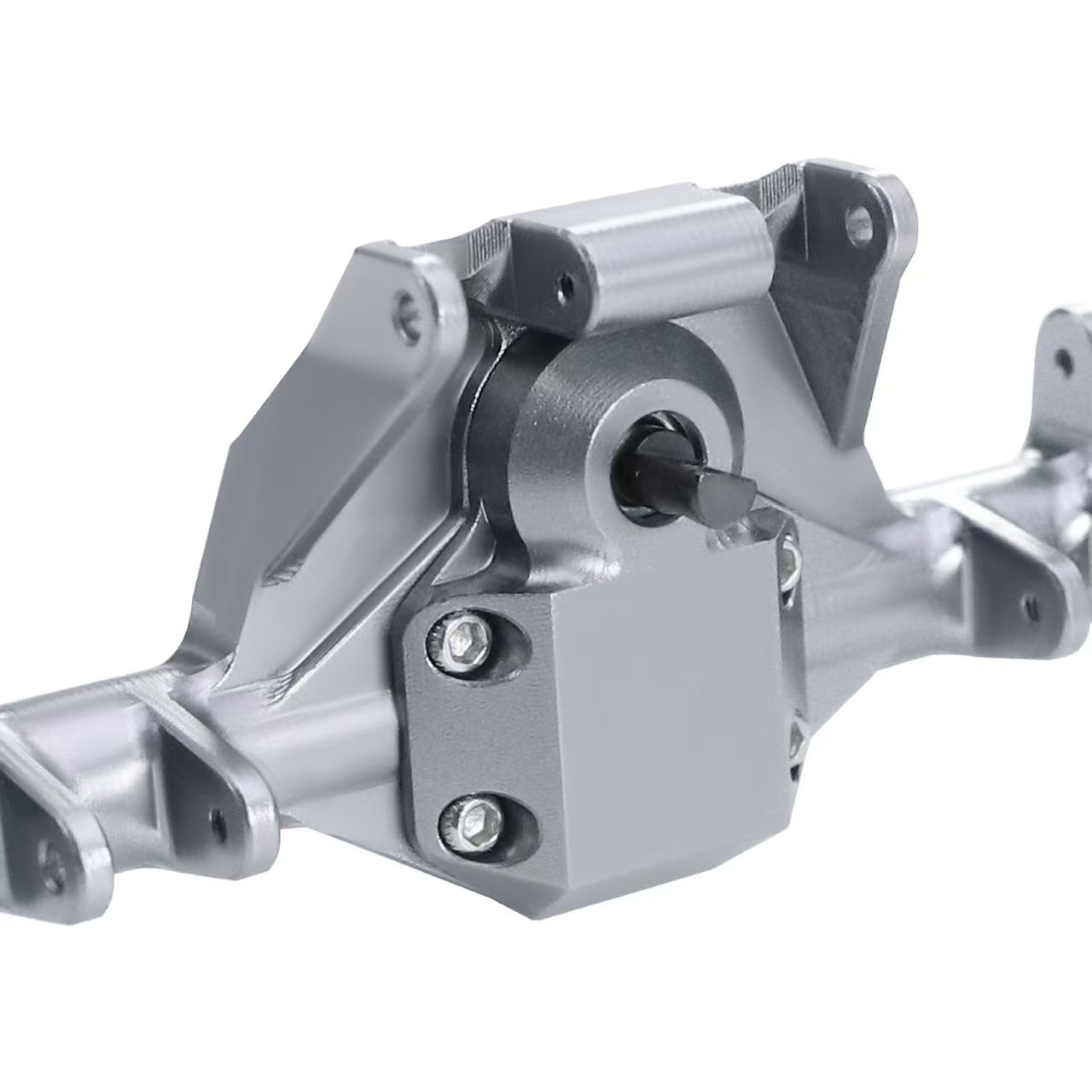 +9mm Aluminum Front & Rear Straight Axle Set with Hydraulic Links for 1/24 RC Crawler SCX24 90081 C10 JEEP  Q6
