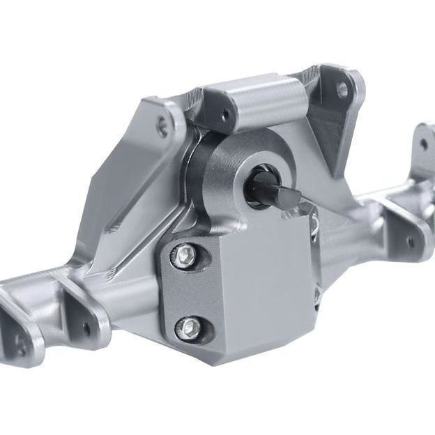 +9mm Aluminum Front & Rear Straight Axle Set with Hydraulic Links for 1/24 RC Crawler SCX24 90081 C10 JEEP  Q6