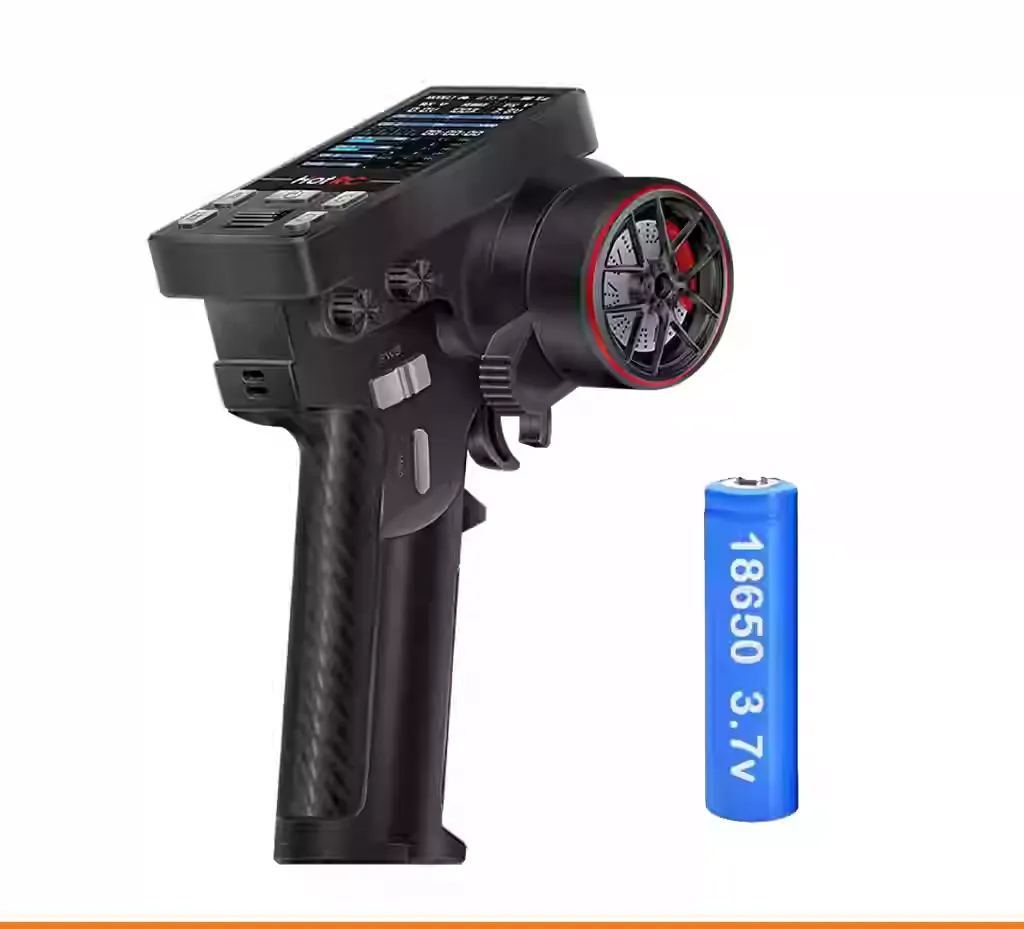 HOTRC CT-10B 10-Channel 2.4GHz RC Transmitter with Color Screen Telemetry & F-10A Receiver for RC Cars, Boats & Tanks  YG04