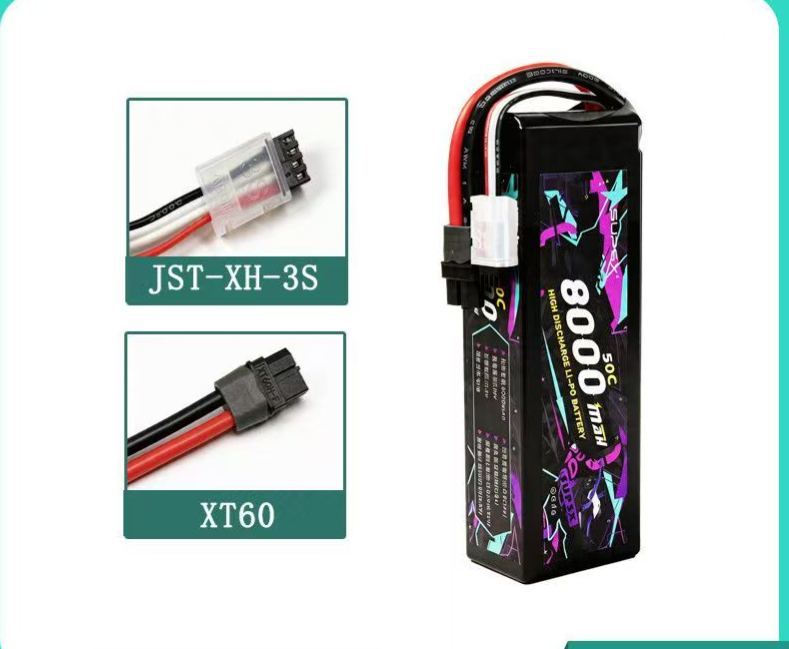   8000mAh 50C Hard Case RC Lipo Battery | 3S/4S/6S Optional for RC Cars, Drones & Boats, Compatible with MJX 10303/7303  DC2