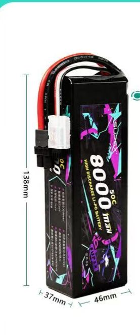   8000mAh 50C Hard Case RC Lipo Battery | 3S/4S/6S Optional for RC Cars, Drones & Boats, Compatible with MJX 10303/7303  DC2