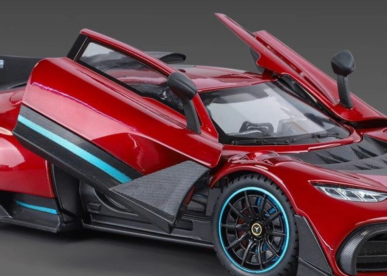 1:18 Mercedes-Benz AMG ONE Alloy Supercar Model, Light & Sound, 4-Wheel Shock Absorption, Multi-Open Doors & Adjustable Rear Wing, Diecast Car Ornament Toy for Boys   ZM9