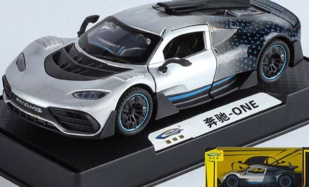 1:18 Mercedes-Benz AMG ONE Alloy Supercar Model, Light & Sound, 4-Wheel Shock Absorption, Multi-Open Doors & Adjustable Rear Wing, Diecast Car Ornament Toy for Boys   ZM9