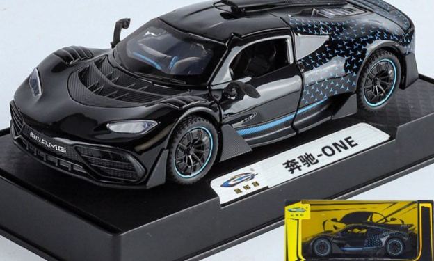 1:18 Mercedes-Benz AMG ONE Alloy Supercar Model, Light & Sound, 4-Wheel Shock Absorption, Multi-Open Doors & Adjustable Rear Wing, Diecast Car Ornament Toy for Boys   ZM9