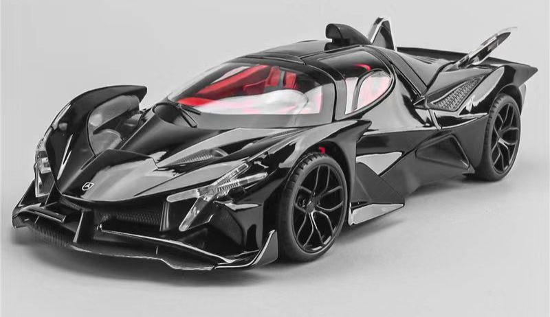 1:18 Apollo EVO Alloy Sports Car Model, Light & Sound, Pull Back Function, Shock Absorption, Multi-Open Doors Supercar Ornament Toy Car for Boys   ZM8