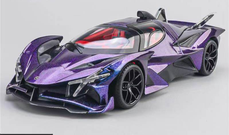 1:18 Apollo EVO Alloy Sports Car Model, Light & Sound, Pull Back Function, Shock Absorption, Multi-Open Doors Supercar Ornament Toy Car for Boys   ZM8