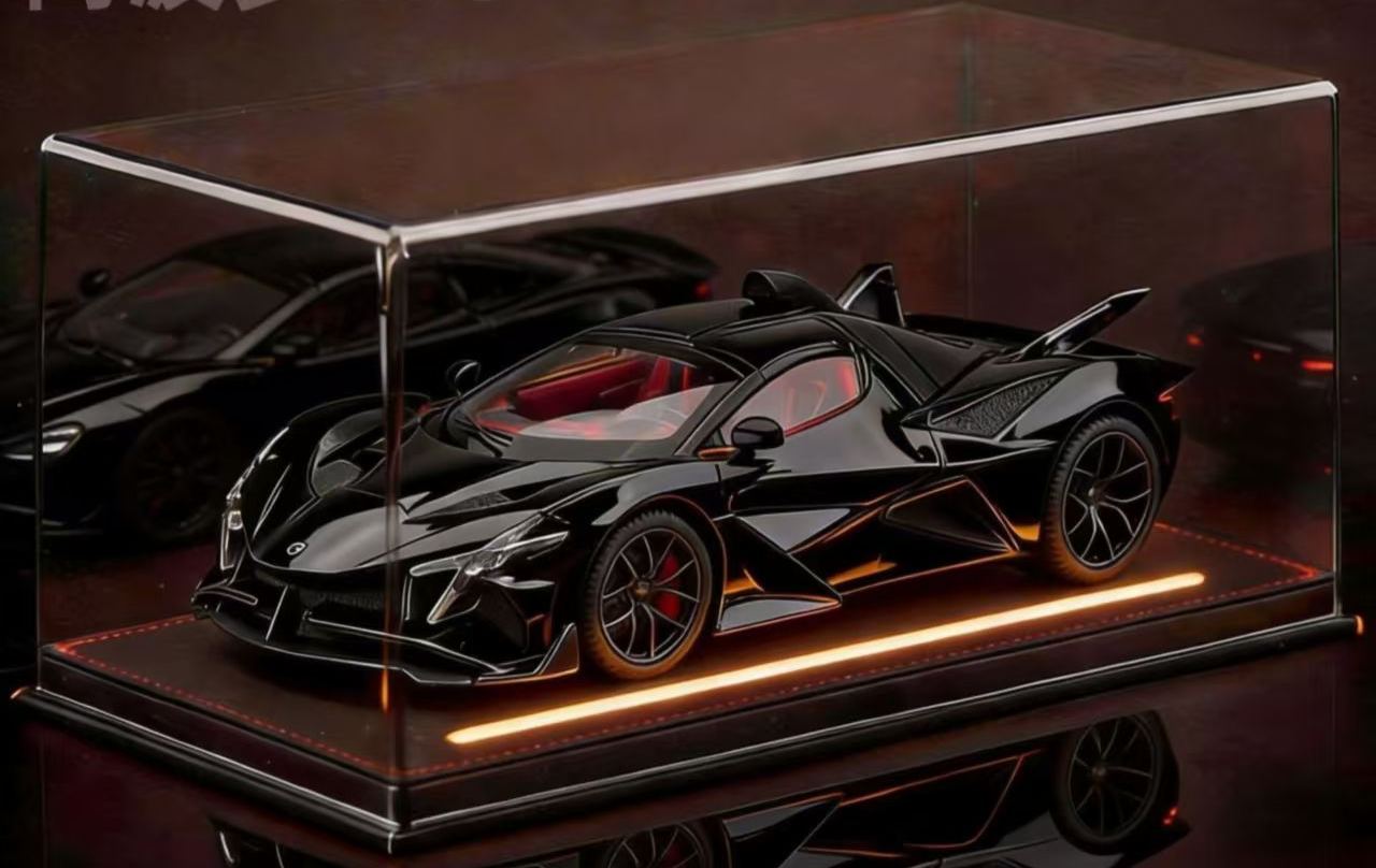 1:18 Apollo EVO Alloy Sports Car Model, Light & Sound, Pull Back Function, Shock Absorption, Multi-Open Doors Supercar Ornament Toy Car for Boys   ZM8