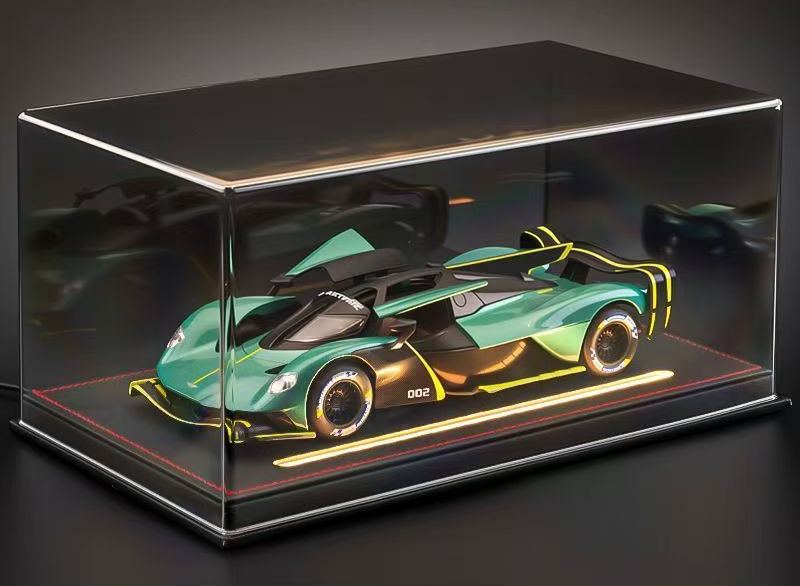  1:24 Aston Martin Valkyrie Alloy Car Model, Gull-wing Door with Light & Sound Pull Back Supercar Model, Collection Ornament Gift for Men  ZM6
