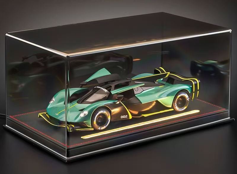  1:24 Aston Martin Valkyrie Alloy Car Model, Gull-wing Door with Light & Sound Pull Back Supercar Model, Collection Ornament Gift for Men  ZM6