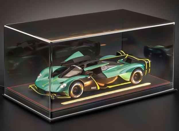  1:24 Aston Martin Valkyrie Alloy Car Model, Gull-wing Door with Light & Sound Pull Back Supercar Model, Collection Ornament Gift for Men  ZM6