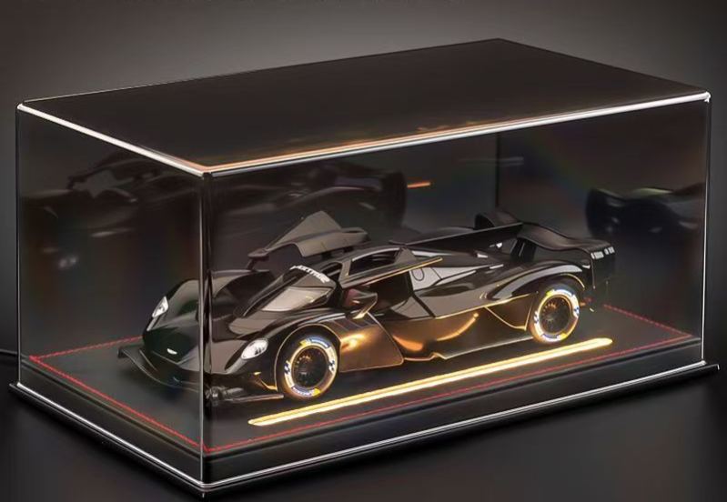  1:24 Aston Martin Valkyrie Alloy Car Model, Gull-wing Door with Light & Sound Pull Back Supercar Model, Collection Ornament Gift for Men  ZM6