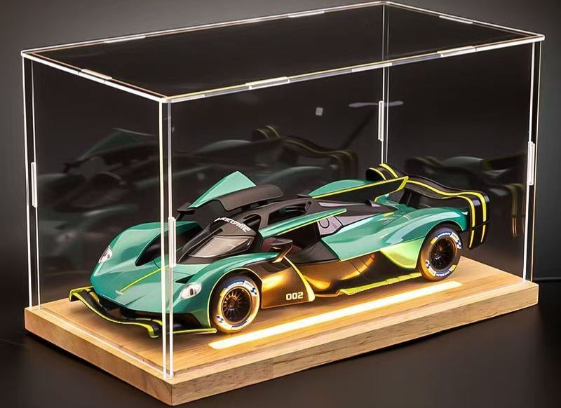  1:24 Aston Martin Valkyrie Alloy Car Model, Gull-wing Door with Light & Sound Pull Back Supercar Model, Collection Ornament Gift for Men  ZM6