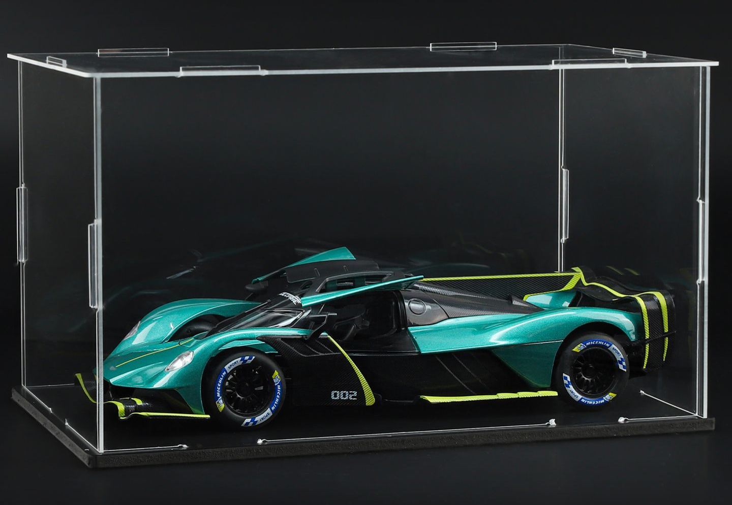  1:24 Aston Martin Valkyrie Alloy Car Model, Gull-wing Door with Light & Sound Pull Back Supercar Model, Collection Ornament Gift for Men  ZM6