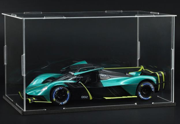  1:24 Aston Martin Valkyrie Alloy Car Model, Gull-wing Door with Light & Sound Pull Back Supercar Model, Collection Ornament Gift for Men  ZM6