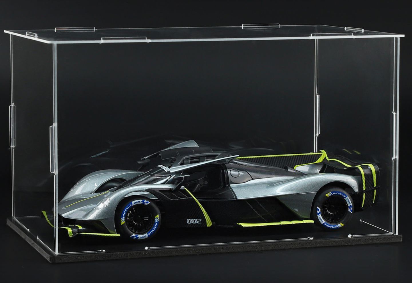  1:24 Aston Martin Valkyrie Alloy Car Model, Gull-wing Door with Light & Sound Pull Back Supercar Model, Collection Ornament Gift for Men  ZM6