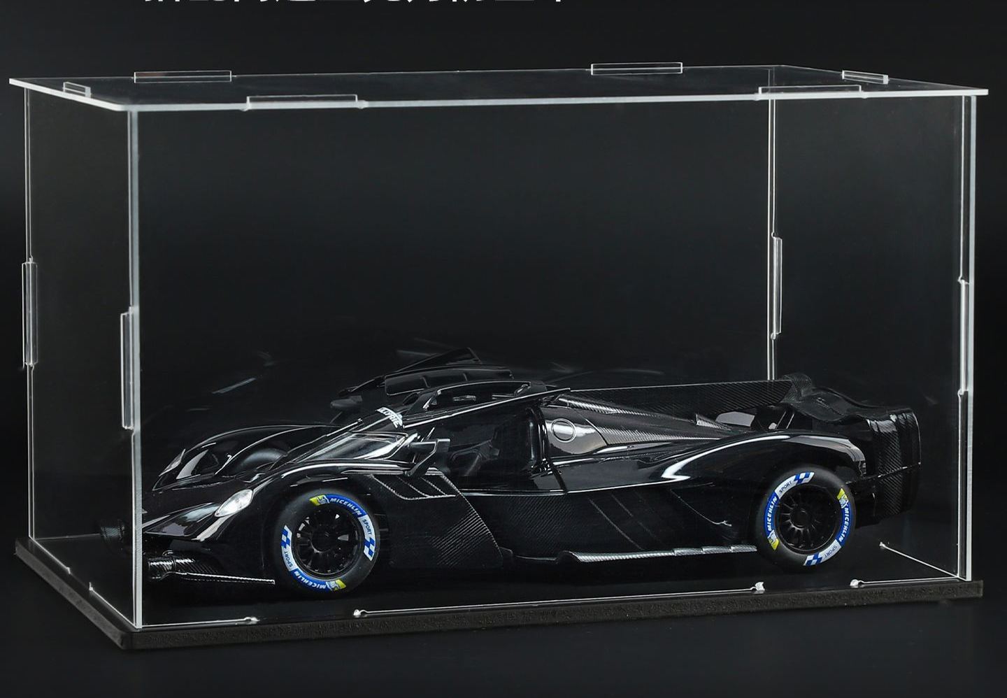  1:24 Aston Martin Valkyrie Alloy Car Model, Gull-wing Door with Light & Sound Pull Back Supercar Model, Collection Ornament Gift for Men  ZM6
